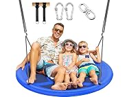 Everyfun 43" Saucer Tree Swing for Kids Adult, Blue