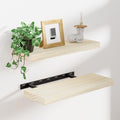 Heimlove Unfinished Wood Floating Shelves Set of 2