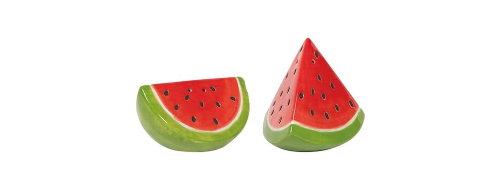 Jubilee Melon Pop Stoneware Salt and Pepper Shakers
