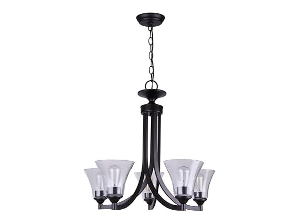 Canarm Chandelier, Clear Glass