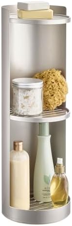 iDesign Freestanding 3-Tier Rotating Bathroom Organizer - Satin