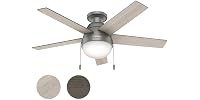 Hunter Fan 46" Matte Silver, Contemporary