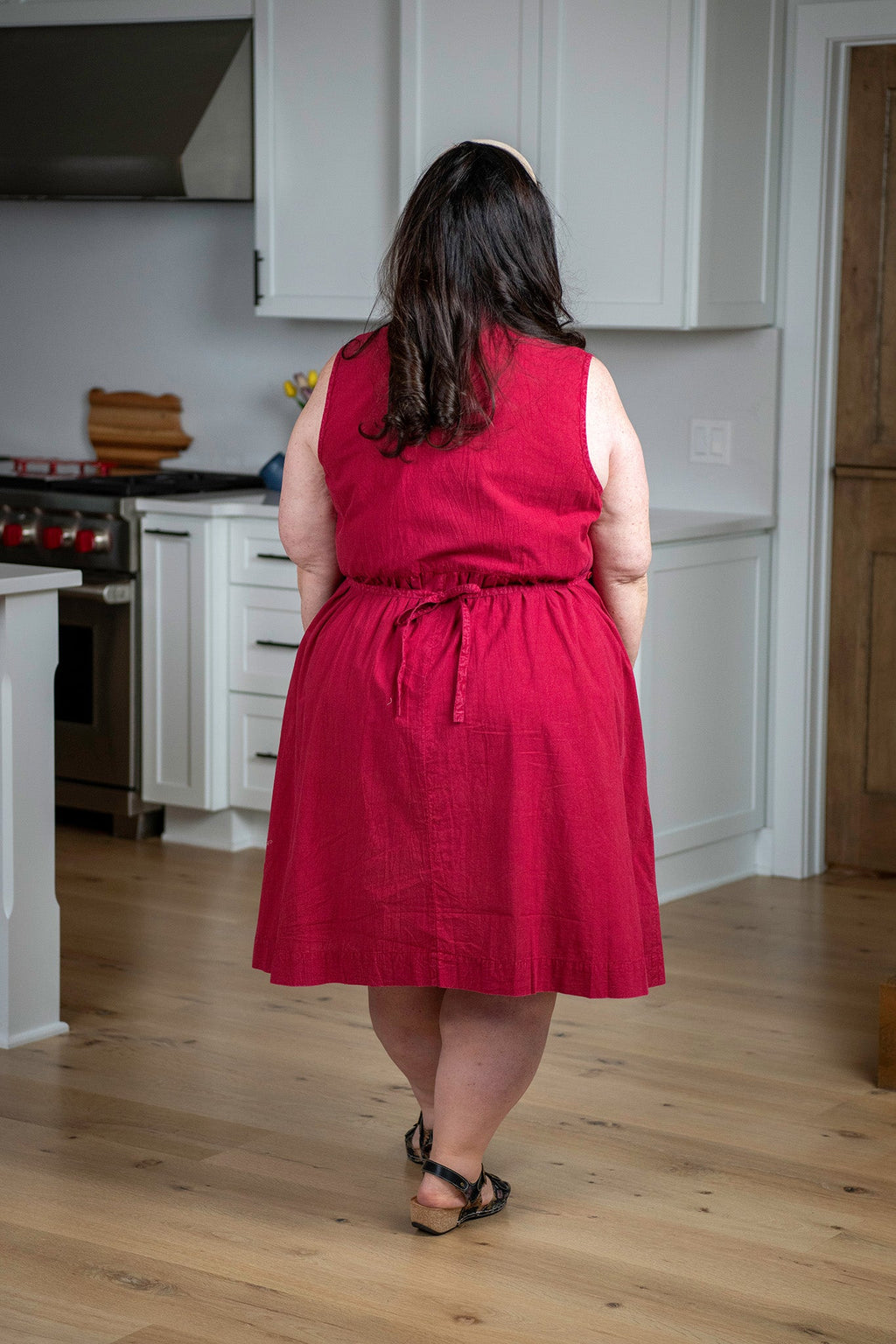 The Porch Swing Dress in Red