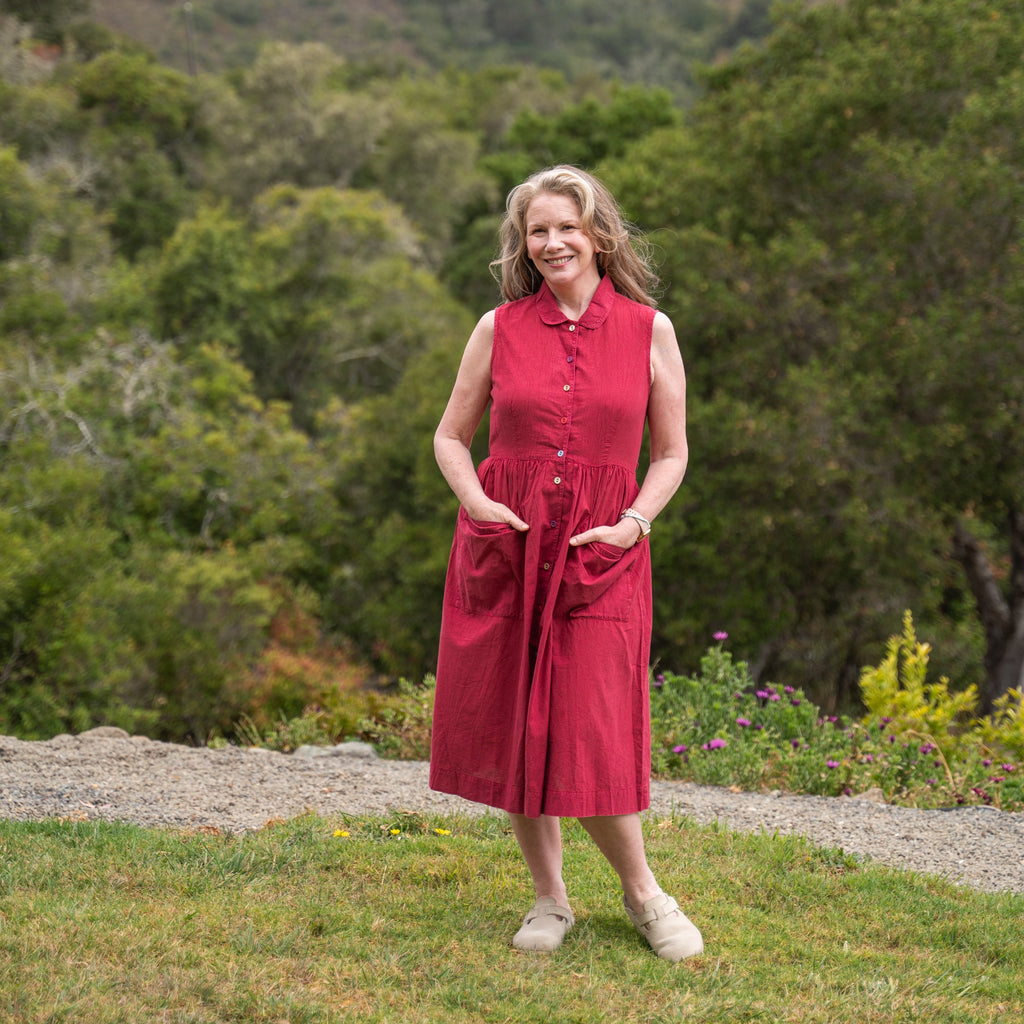The Porch Swing Dress in Red