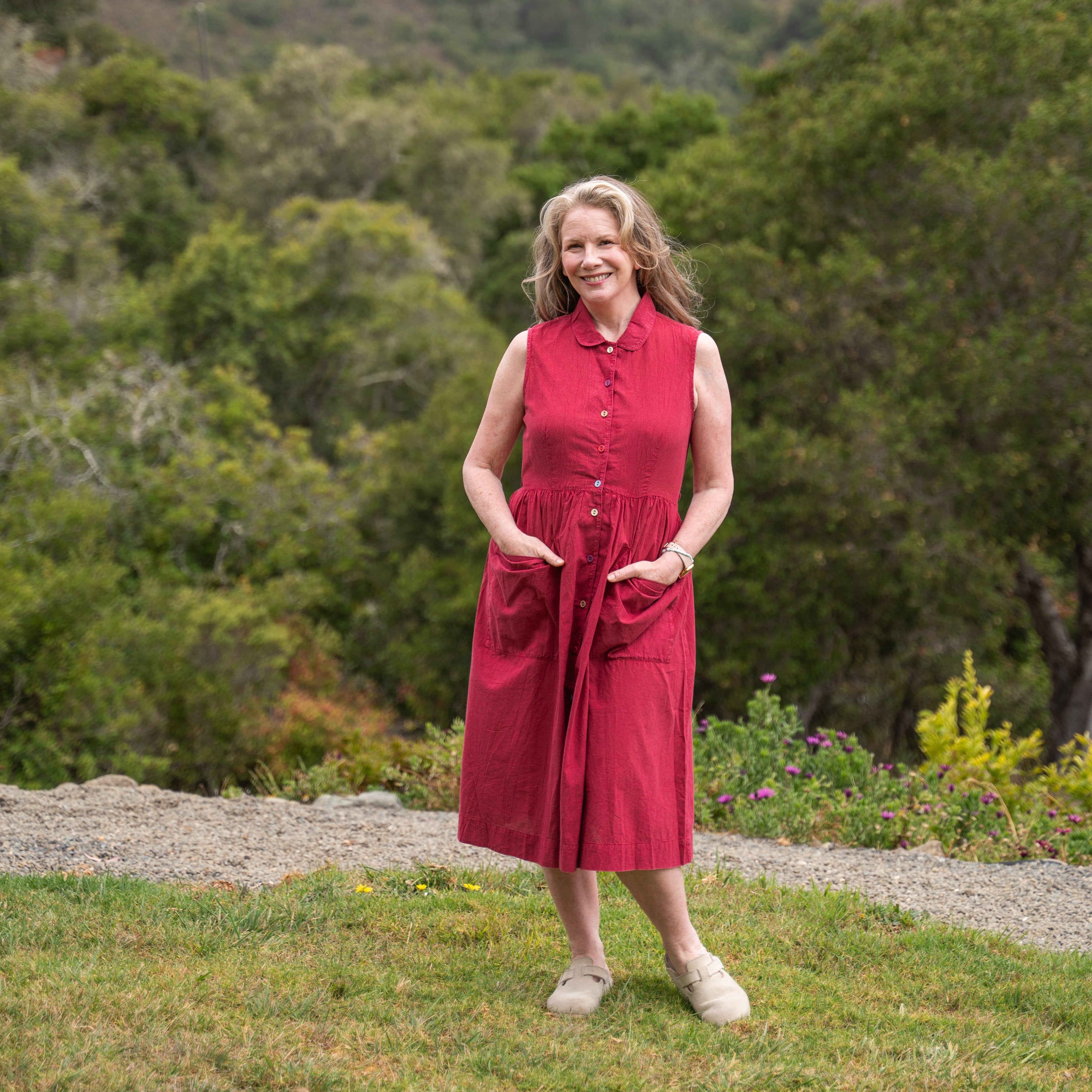 The Porch Swing Dress in Red